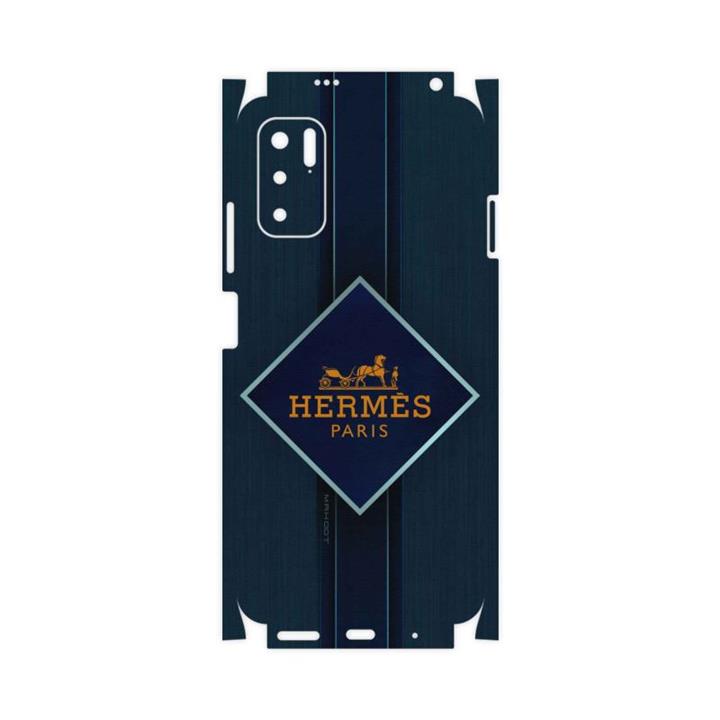 برچسب پوششی ماهوت مدل Hermes-Logo-FullSkin مناسب برای گوشی موبایل شیائومی Redmi Note 10 5G MAHOOT Hermes-Logo-FullSkin Cover Sticker for Xiaomi Redmi Note 10 5G